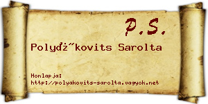 Polyákovits Sarolta névjegykártya